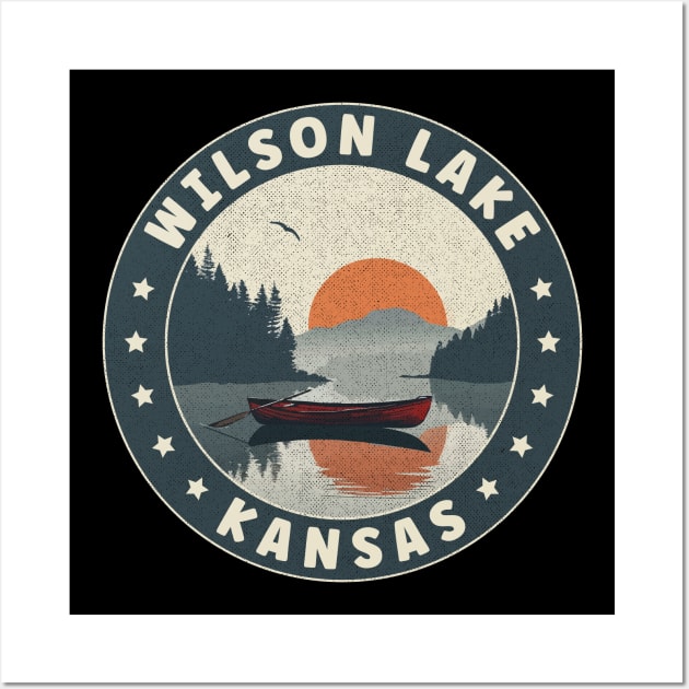 Wilson Lake Kansas Sunset Wall Art by turtlestart